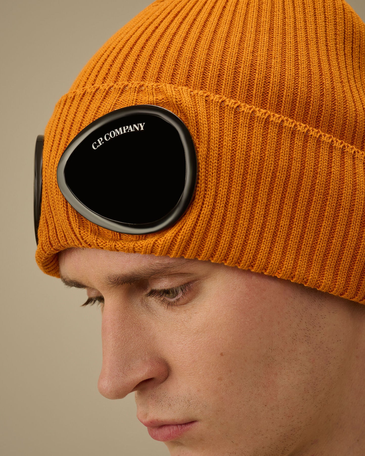 Cotton Goggle Beanie, DESERT SUN - ORANGE