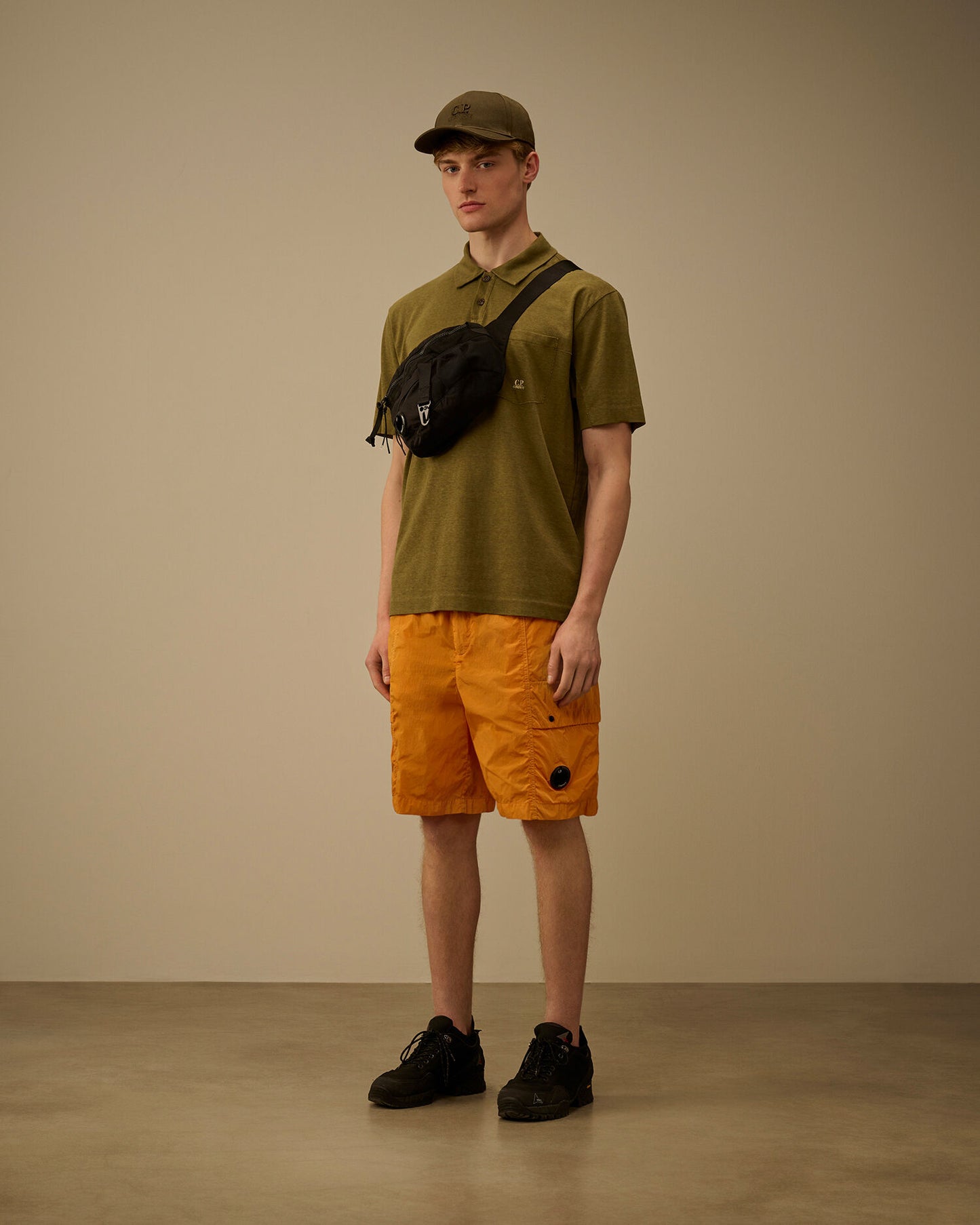 Chrome-R Lens Boxy Cargo Shorts, DESERT SUN - ORANGE