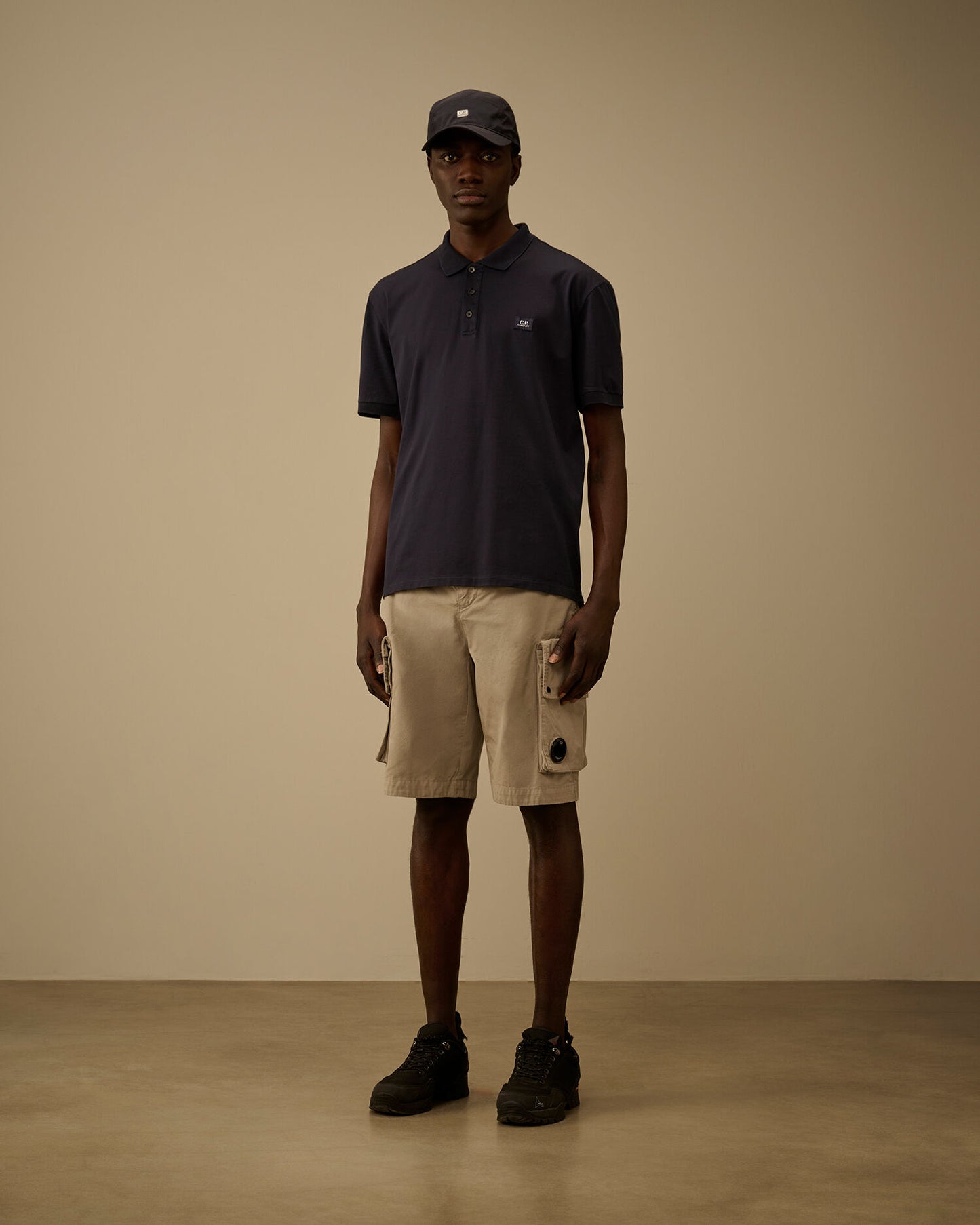 Cotton Gabardine Lens Cargo Shorts, DOVE - GREY
