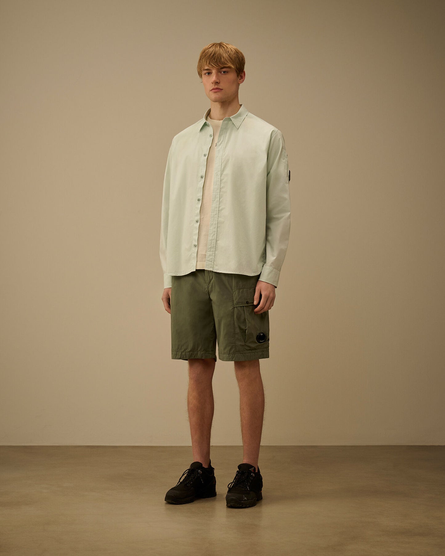 50 Fili Stretch Loose Lens Cargo Shorts, LAUREL WREATH - GREEN