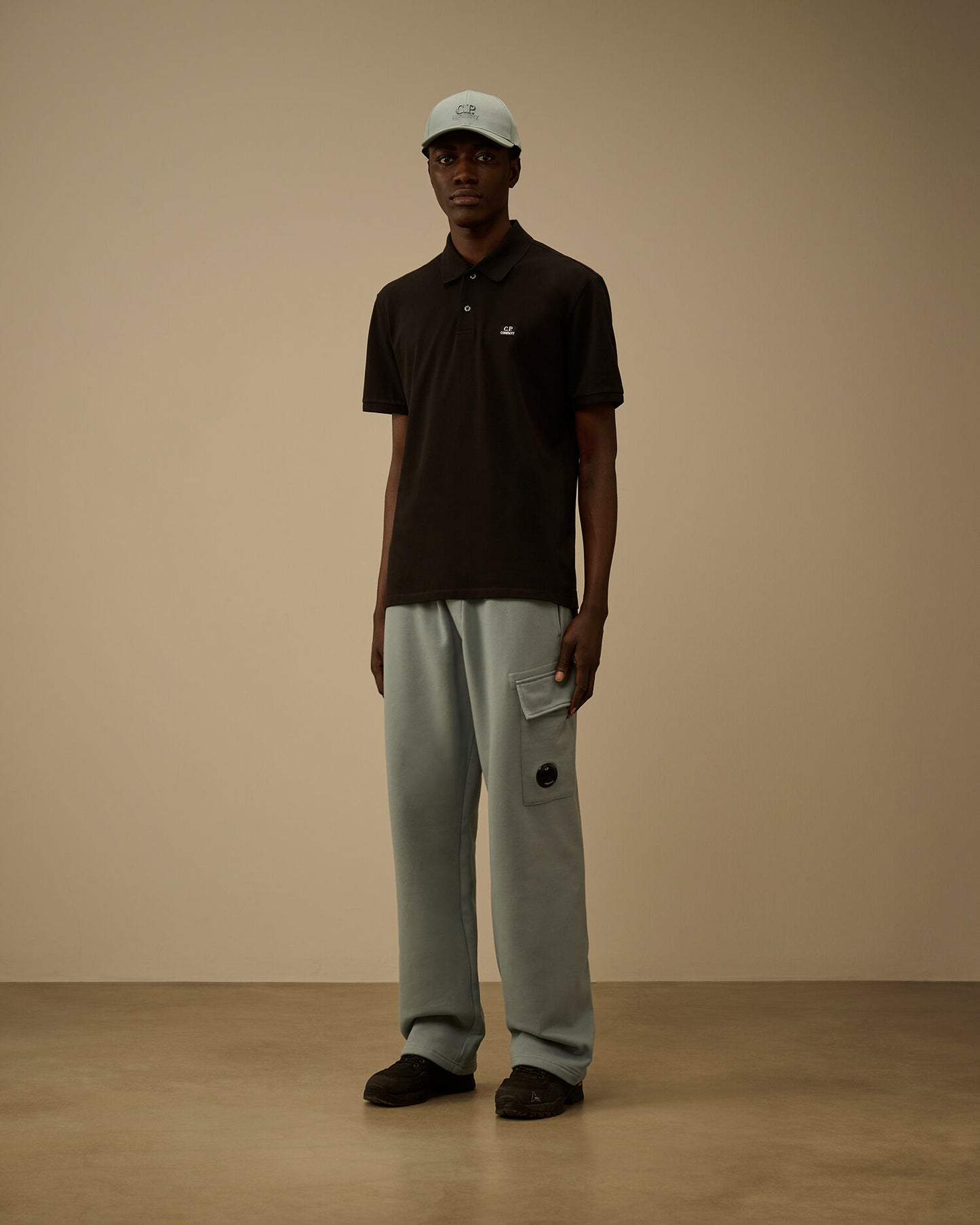 Diagonal Raised Fleece Cargo Sweatpants, SILVER BLUE