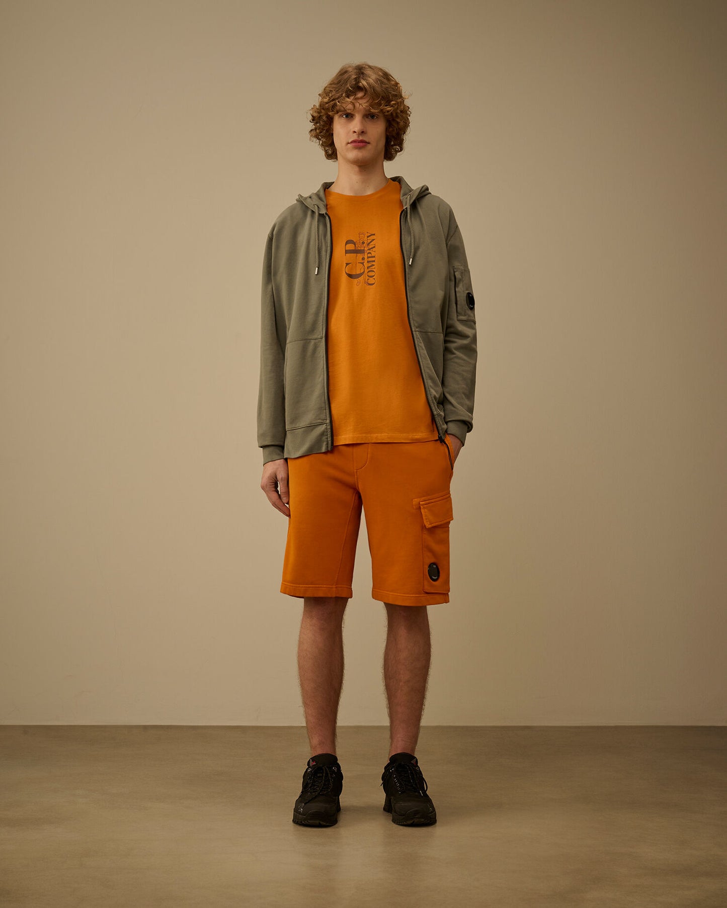 30/1 Jersey Short Sleeve Printed T-Shirt, DESERT SUN - ORANGE