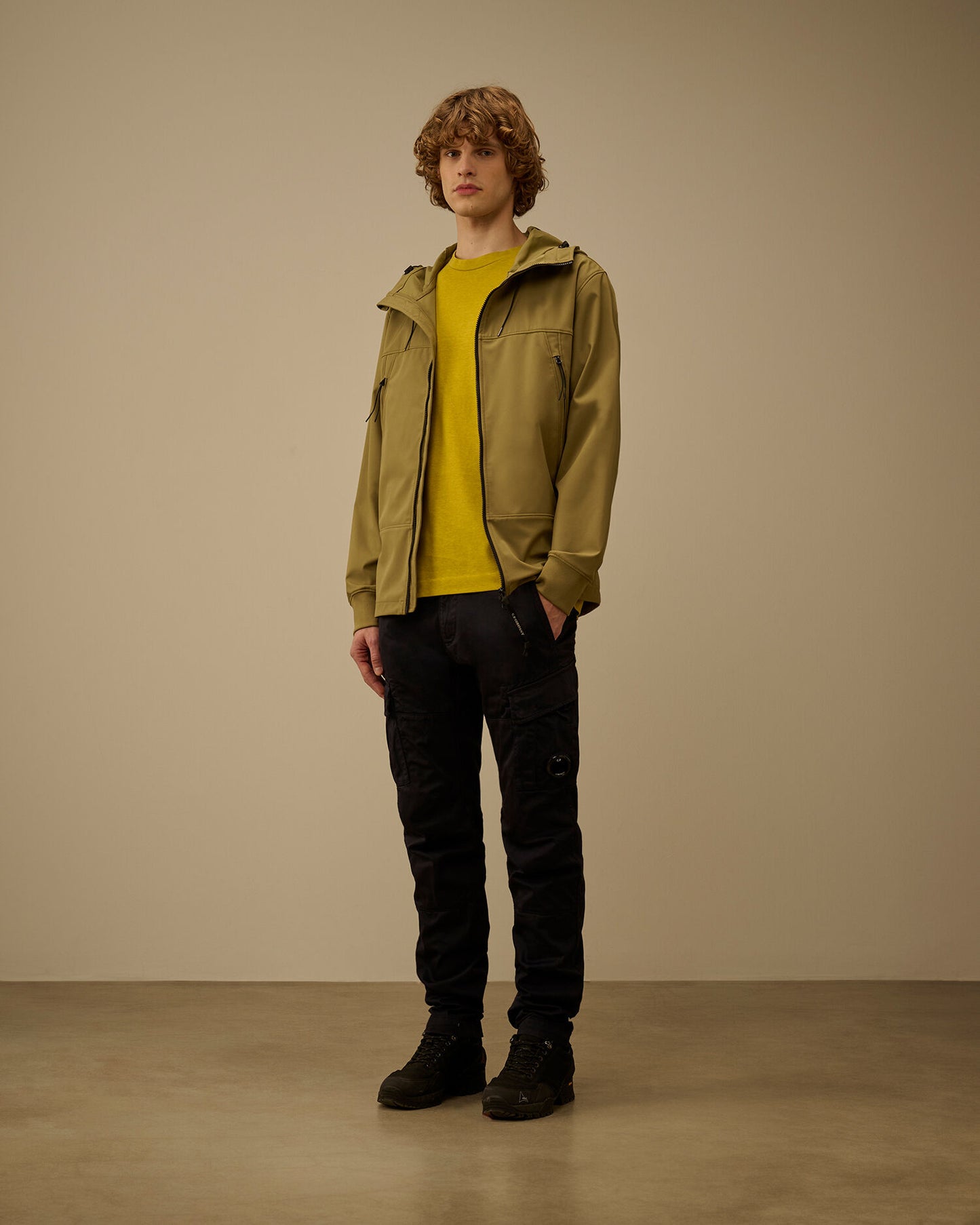 20/1 Jersey Plated Logo T-Shirt, ANTIQUE MOSS -YELLOW