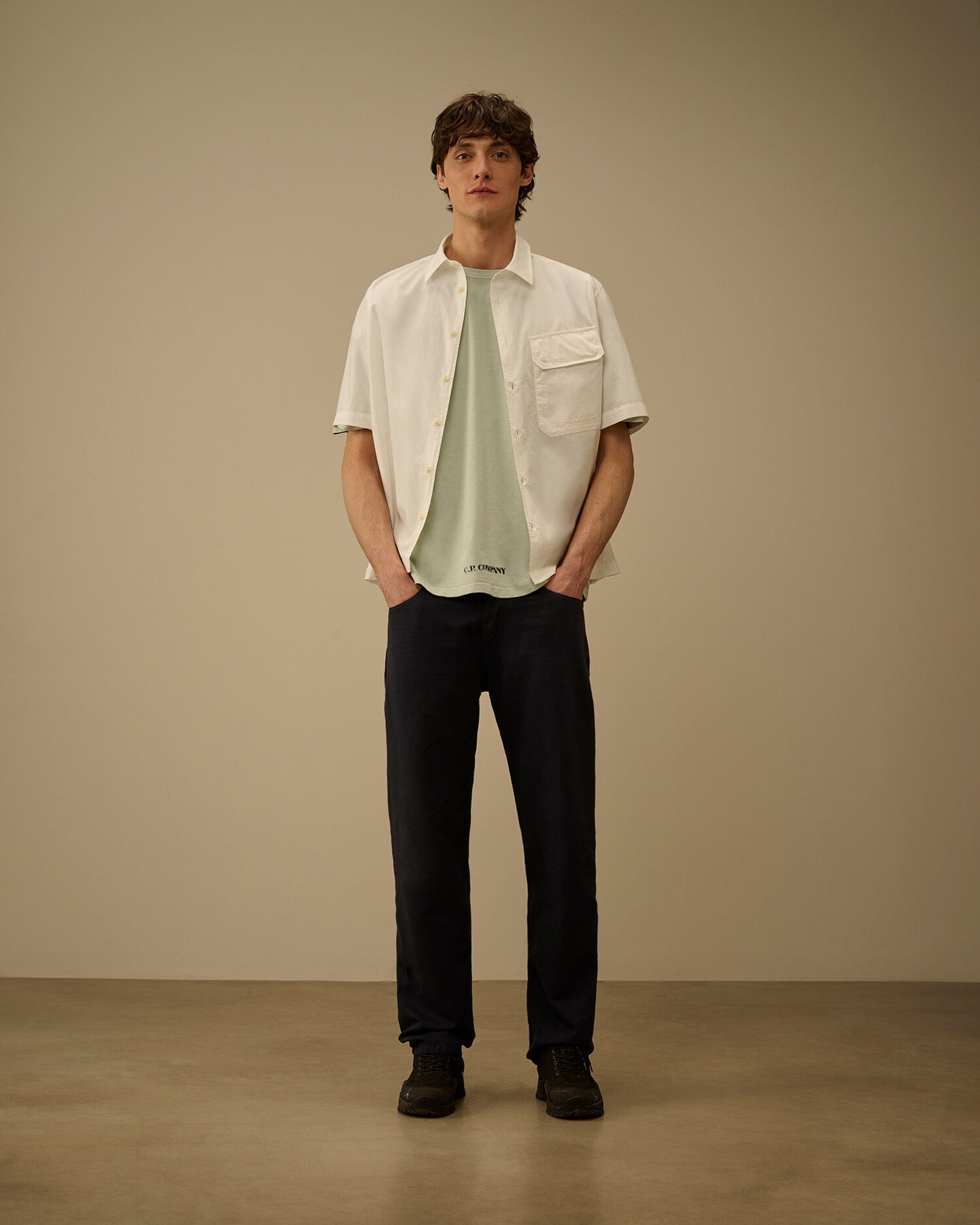 1020 Jersey Short Sleeve Stencil T-Shirt, MISTY BLUE