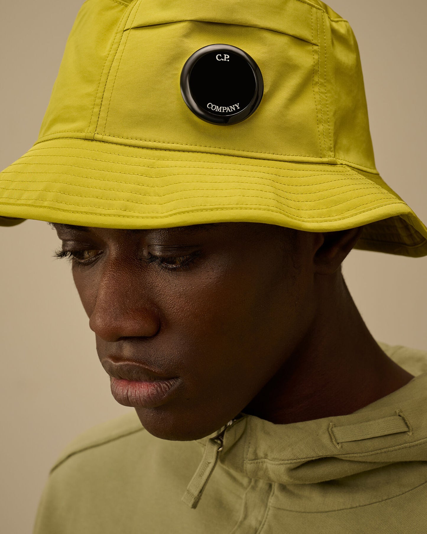 Chrome-R Lens Bucket Hat, ANTIQUE MOSS -YELLOW