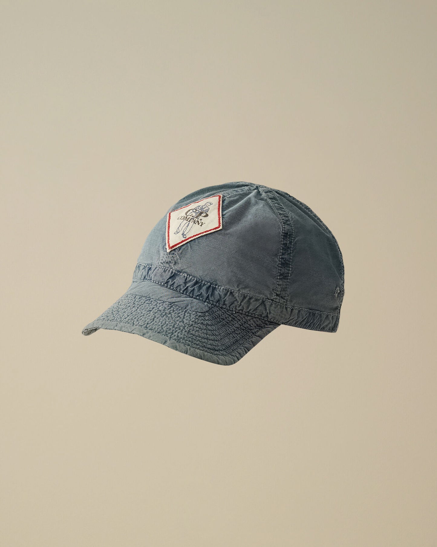 50 Fili Indigo Bleached Cap, STONE BLEACH - WHITE