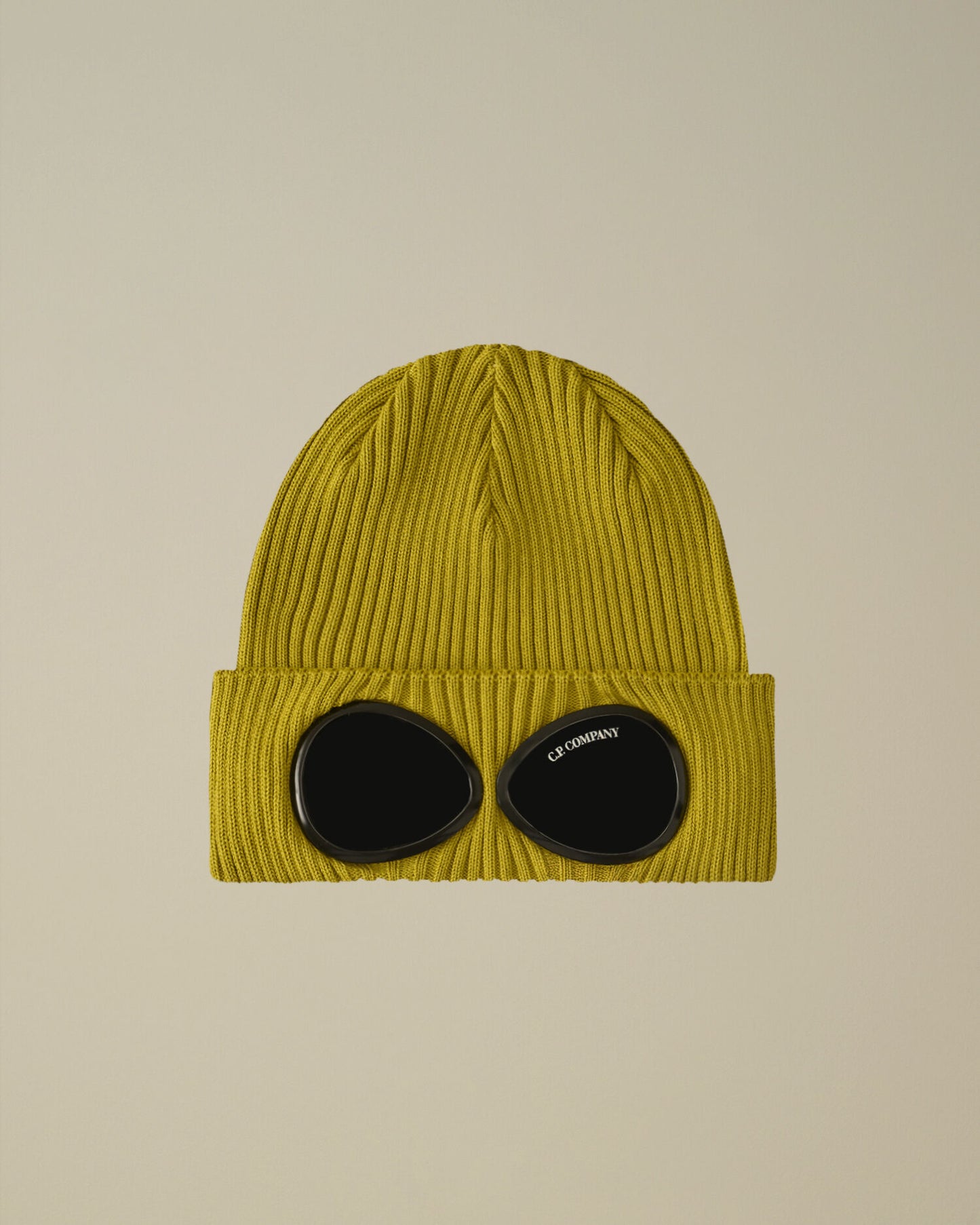 Cotton Goggle Beanie, ANTIQUE MOSS -YELLOW