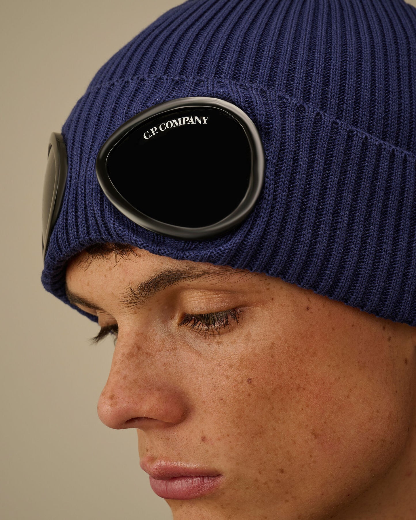 Cotton Goggle Beanie, BLUEPRINT