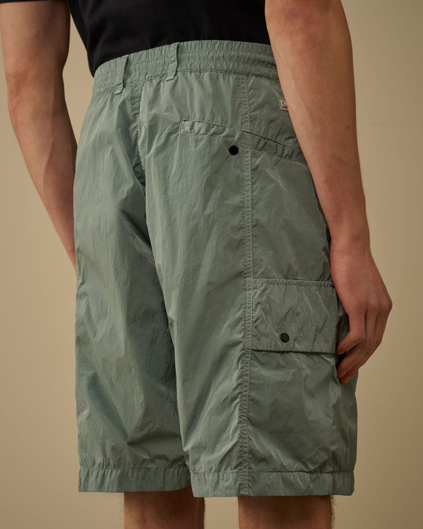 Chrome-R Lens Boxy Cargo Shorts, SILVER BLUE