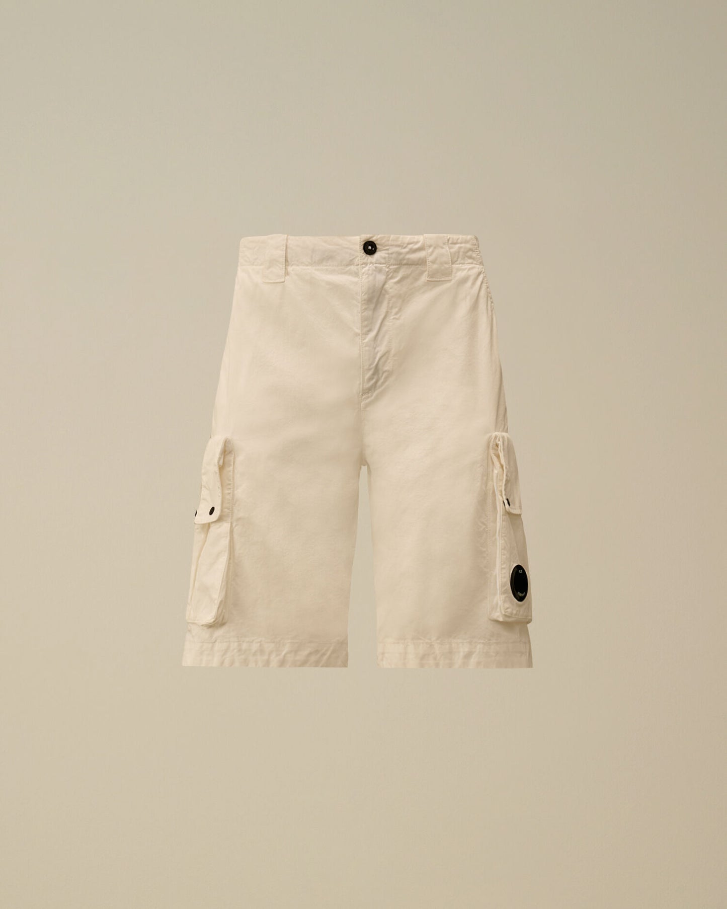 Cotton Gabardine Lens Cargo Shorts, GAUZE WHITE