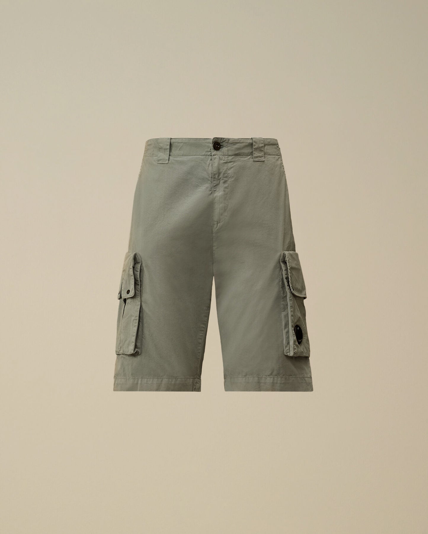Cotton Gabardine Lens Cargo Shorts, SILVER BLUE