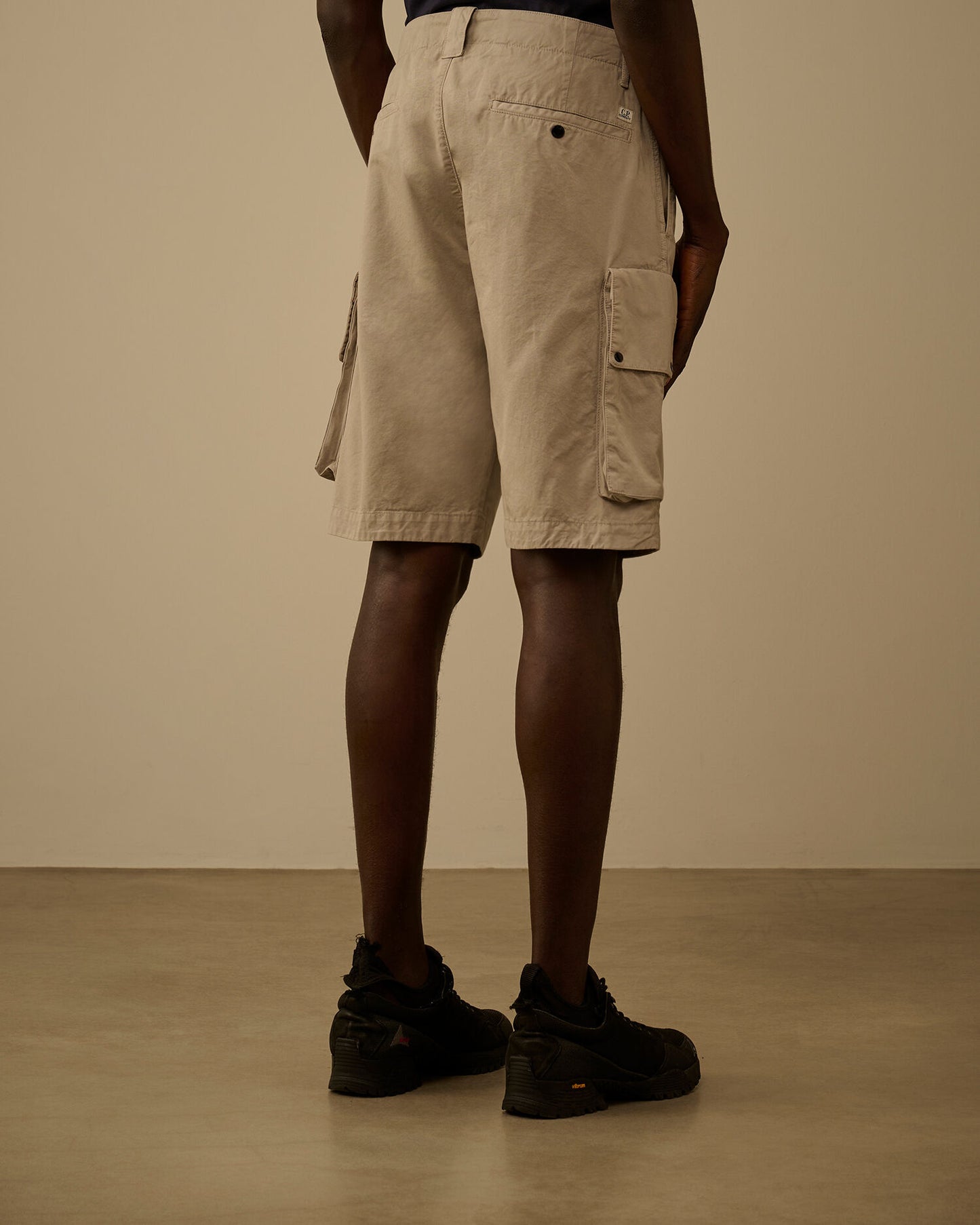 Cotton Gabardine Lens Cargo Shorts, DOVE - GREY