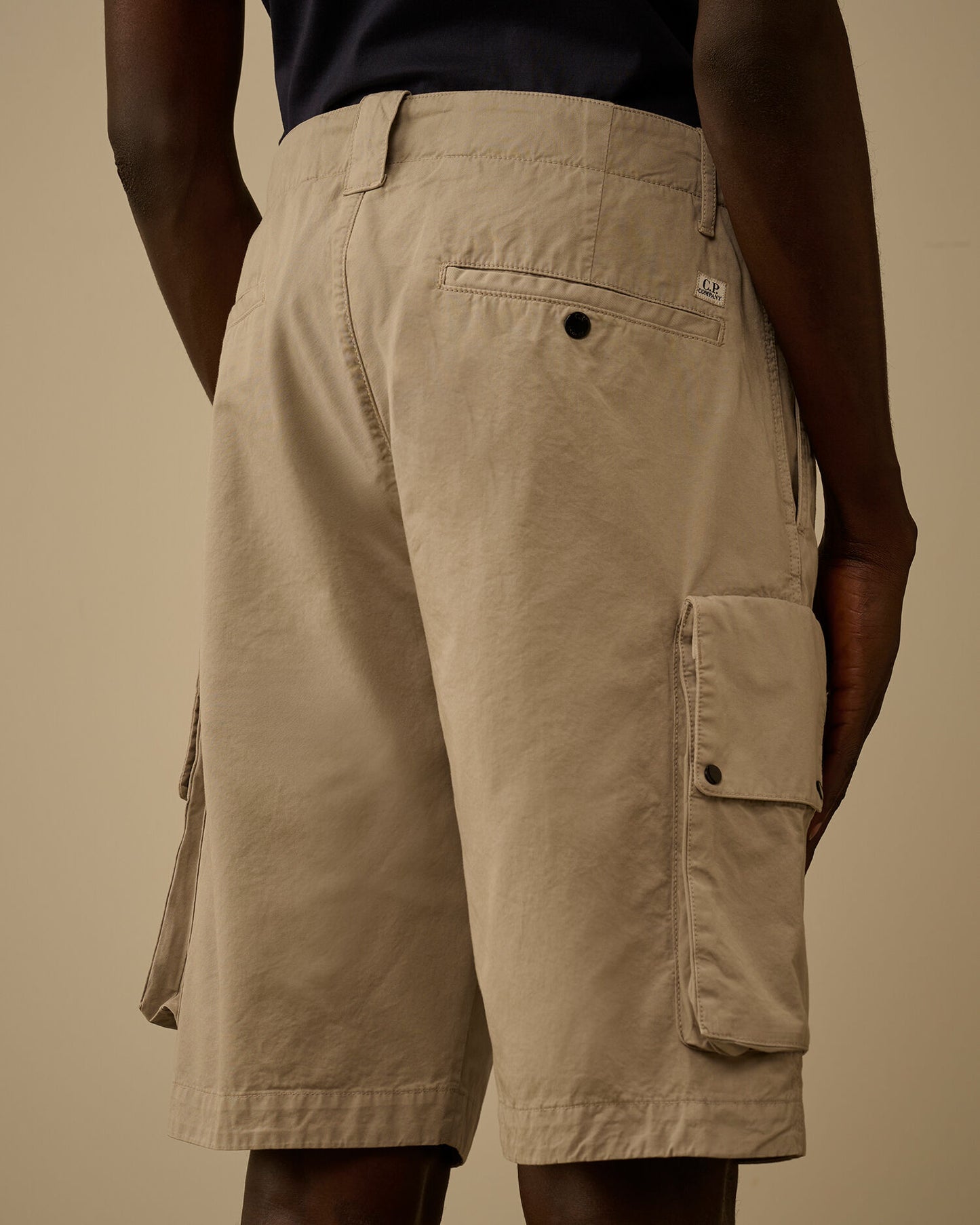 Cotton Gabardine Lens Cargo Shorts, DOVE - GREY