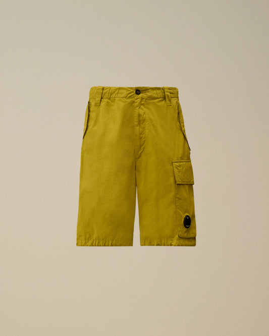 Cotton Rip-Stop Loose Lens Cargo Shorts, BURNISHED GOLD - YELLOW