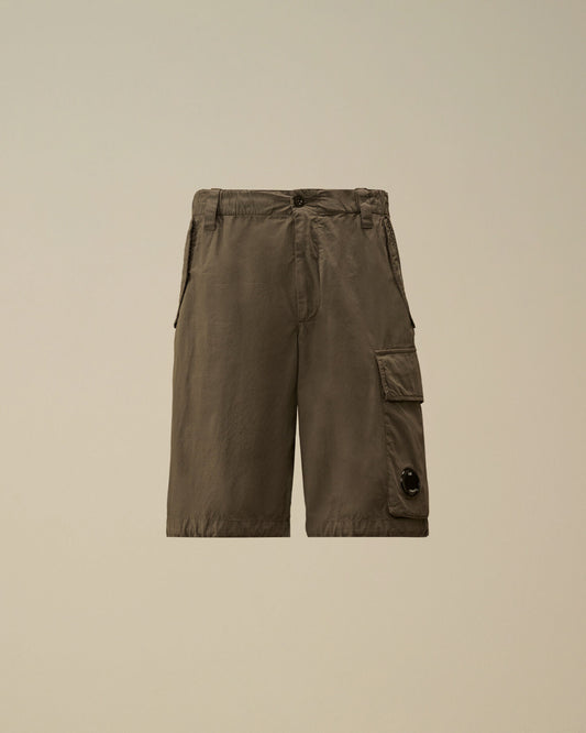 Cotton Rip-Stop Loose Lens Cargo Shorts, GUNMETAL - GREY