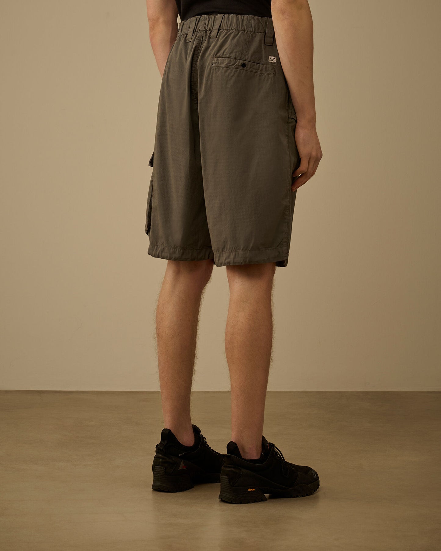 Cotton Rip-Stop Loose Lens Cargo Shorts, GUNMETAL - GREY