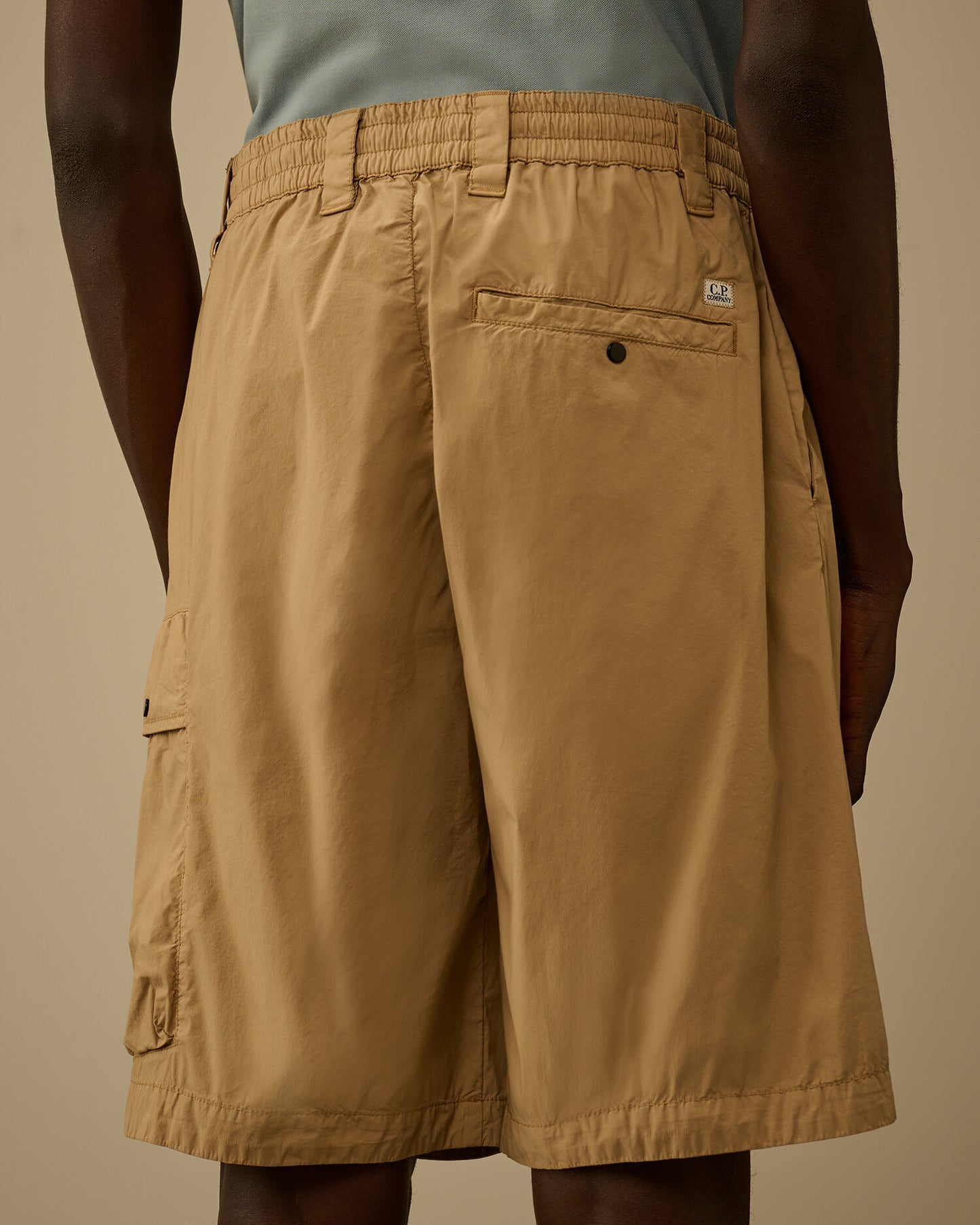50 Fili Stretch Loose Lens Cargo Shorts, ANPHORA - BEIGE