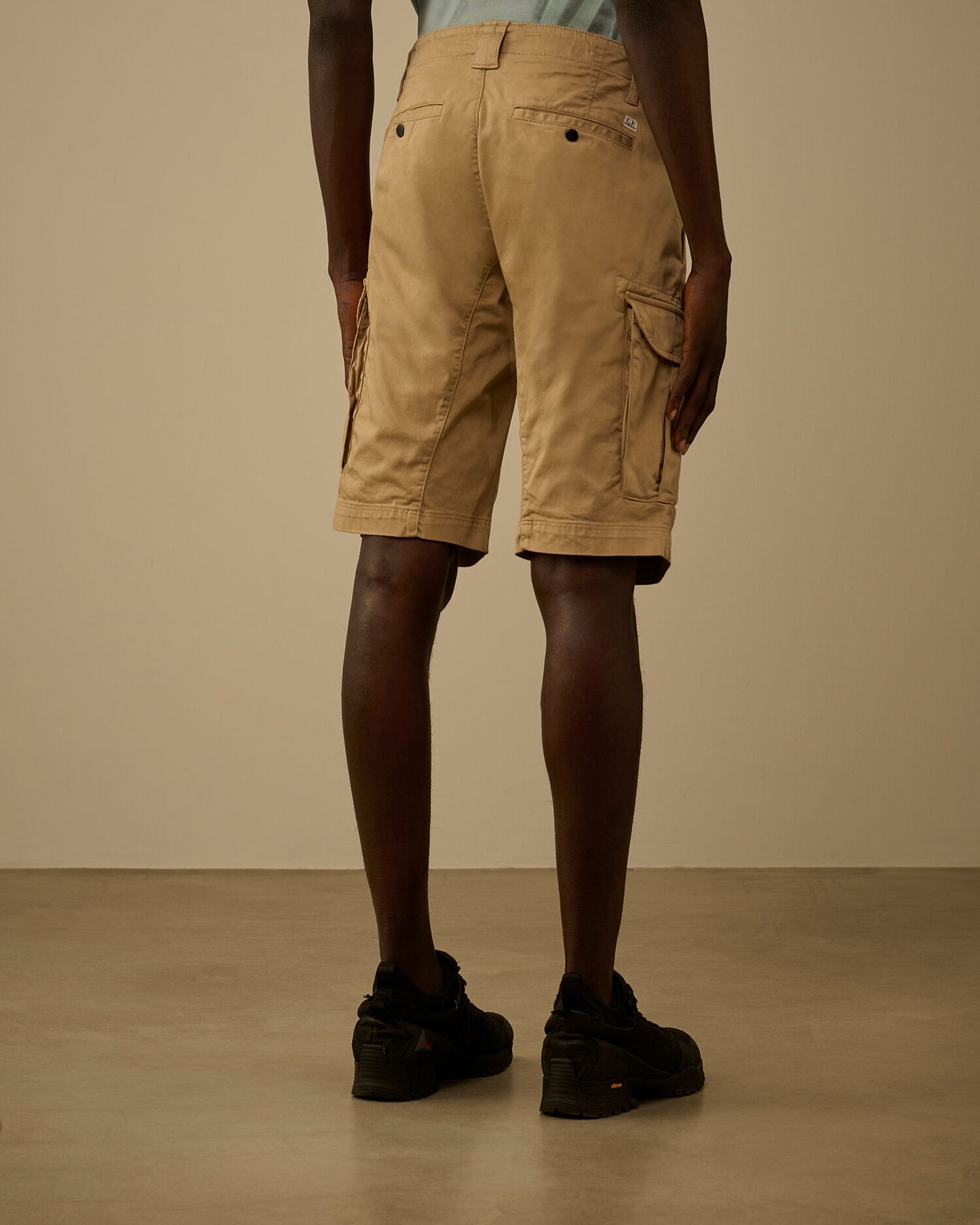 Stretch Sateen Cargo Lens Shorts, ANPHORA - BEIGE