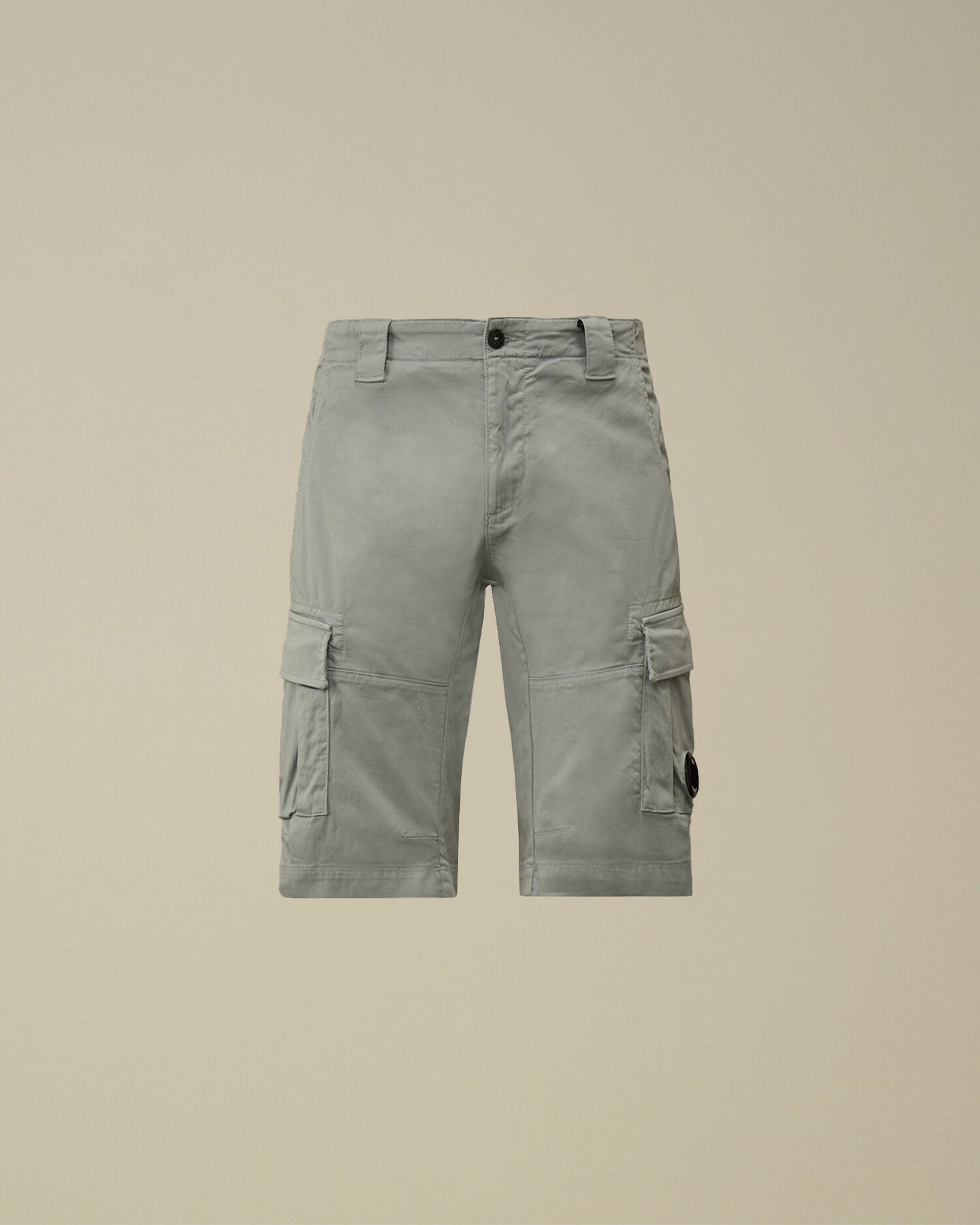 Stretch Sateen Cargo Lens Shorts, SILVER BLUE