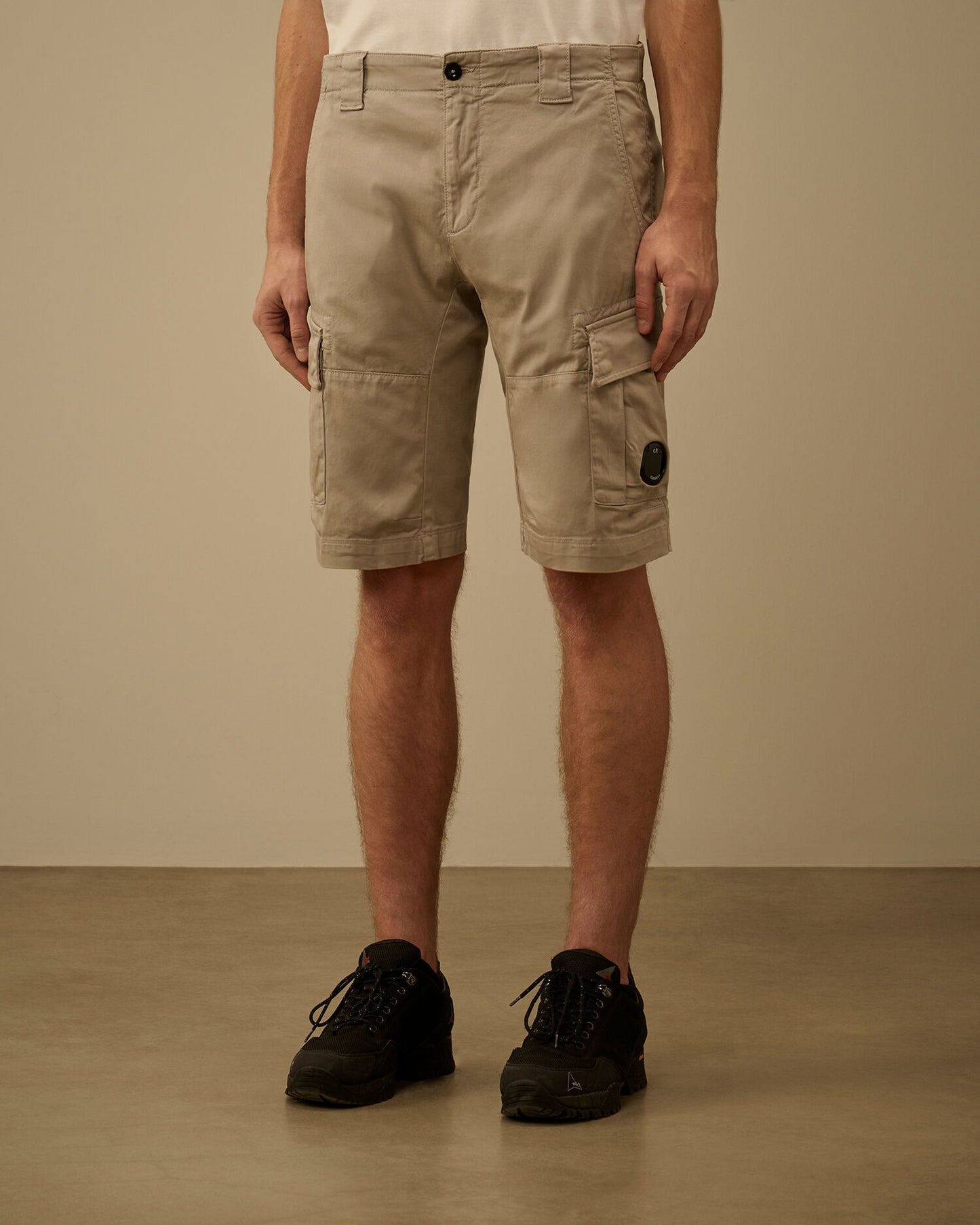 Stretch Sateen Cargo Lens Shorts, DOVE - GREY