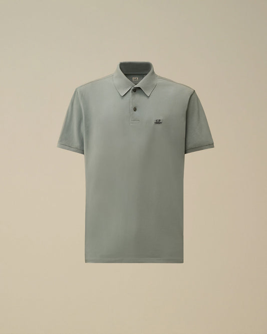 Stretch Piquet Short Sleeve Point Collar Polo, SILVER BLUE