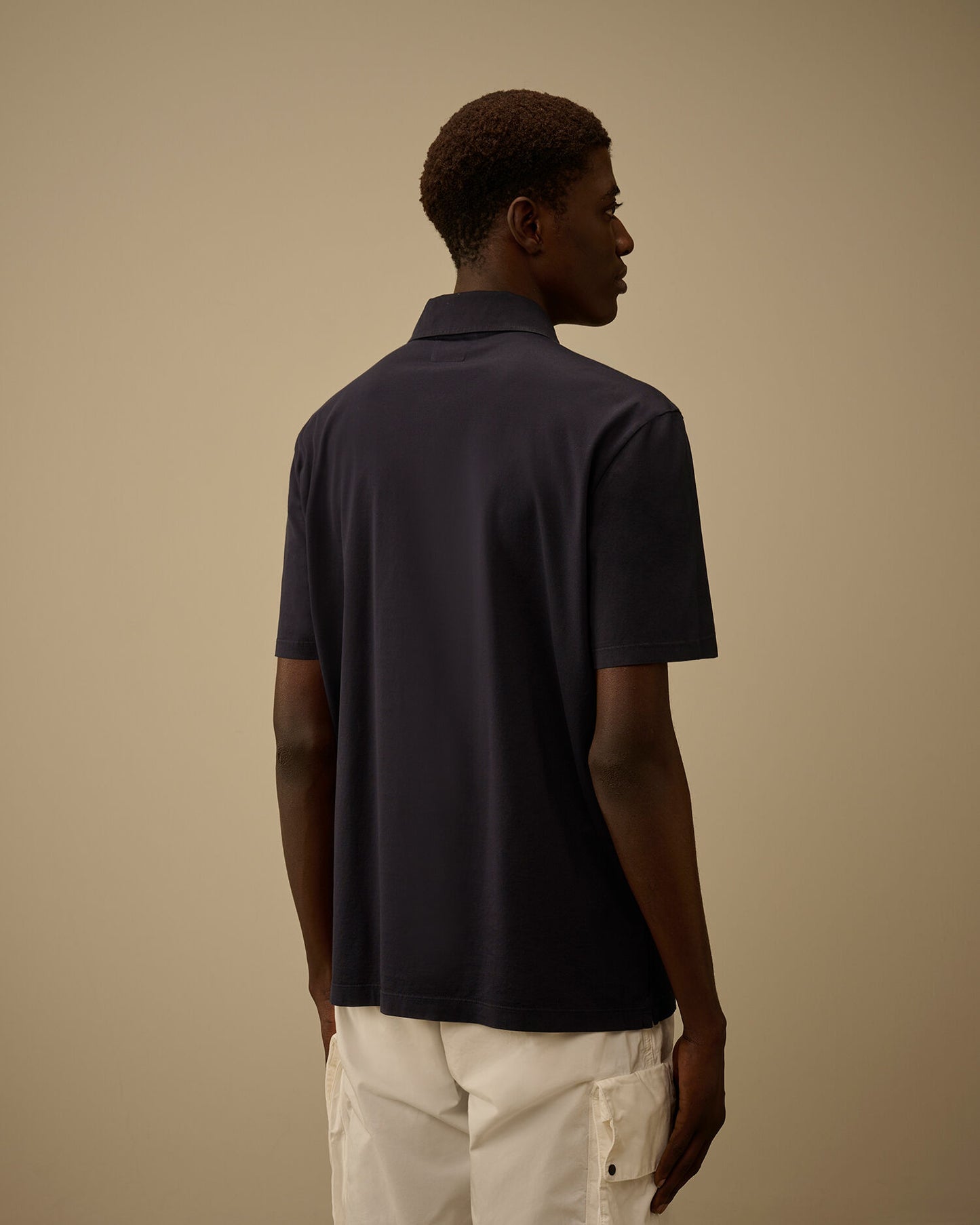 70/2 Mercerized Jersey Gasato Short Sleeve Logo Polo, TOTAL ECLIPSE - BLUE