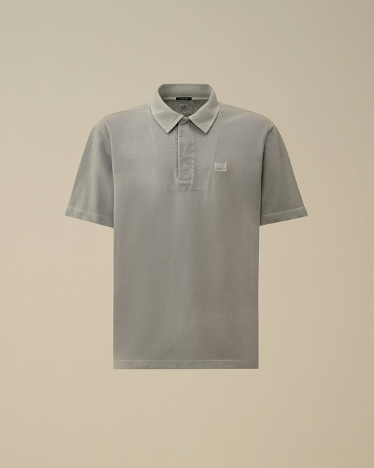 24/1 Piquet Button Short Sleeve Polo, SILVER BLUE