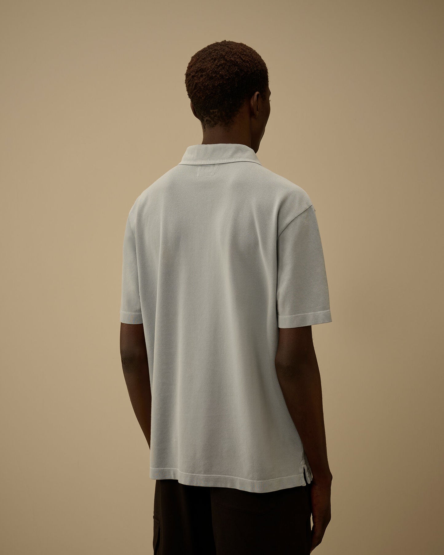 24/1 Piquet Button Short Sleeve Polo, SILVER BLUE