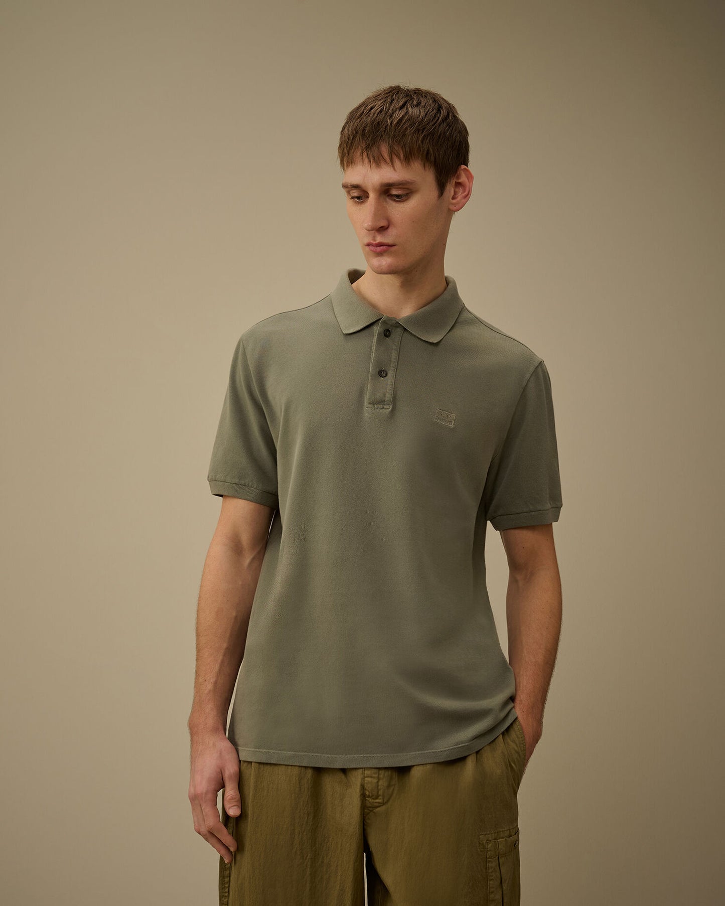 24/1 Piquet Pigment Dyed Short Sleeve Polo, GUNMETAL - GREY