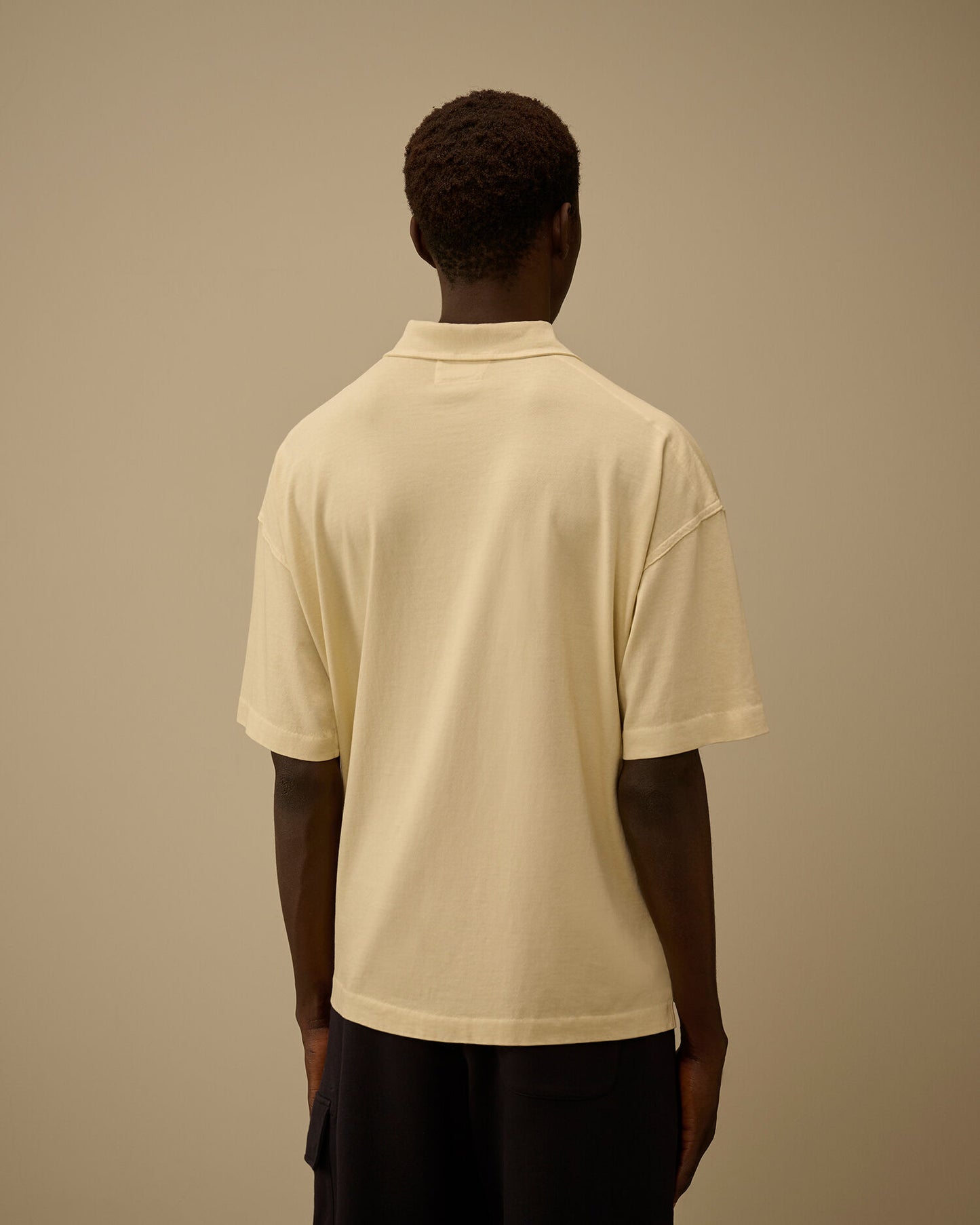 20/1 Jersey Short Sleeve Boxy Logo Polo, FROZEN DEW - WHITE