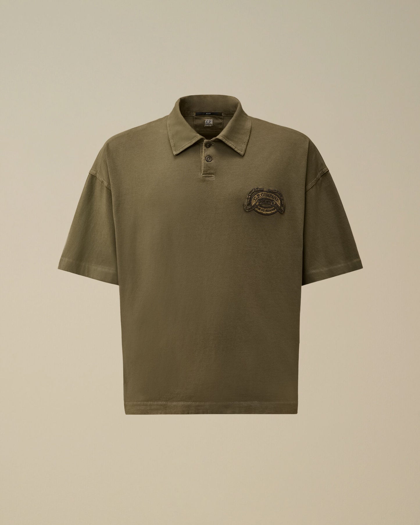 20/1 Jersey Short Sleeve Boxy Logo Polo, GUNMETAL - GREY