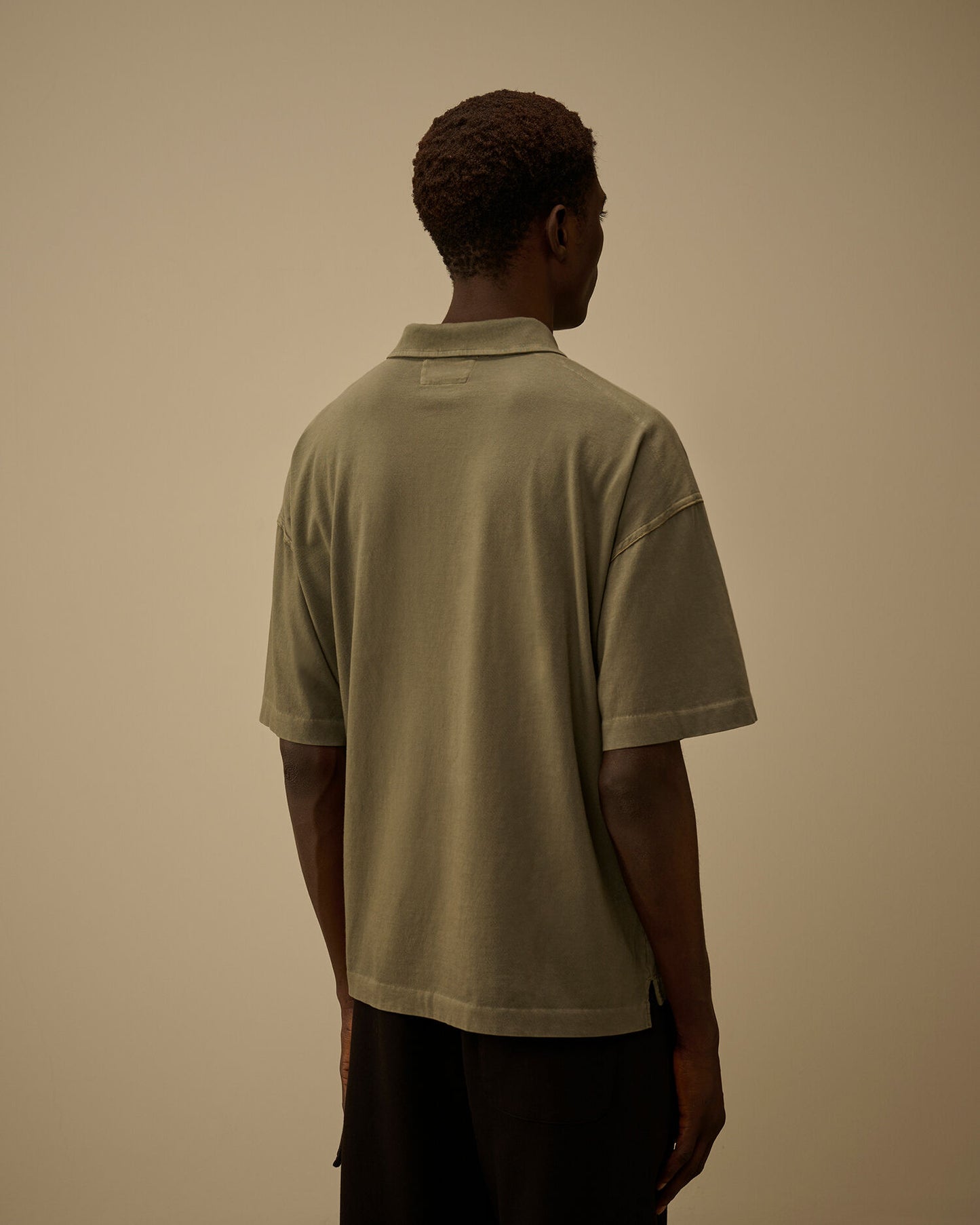 20/1 Jersey Short Sleeve Boxy Logo Polo, GUNMETAL - GREY