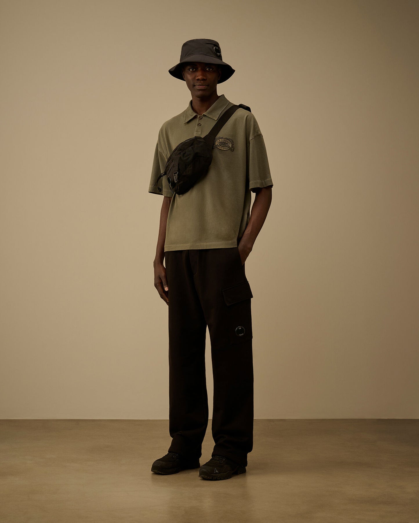 20/1 Jersey Short Sleeve Boxy Logo Polo, GUNMETAL - GREY