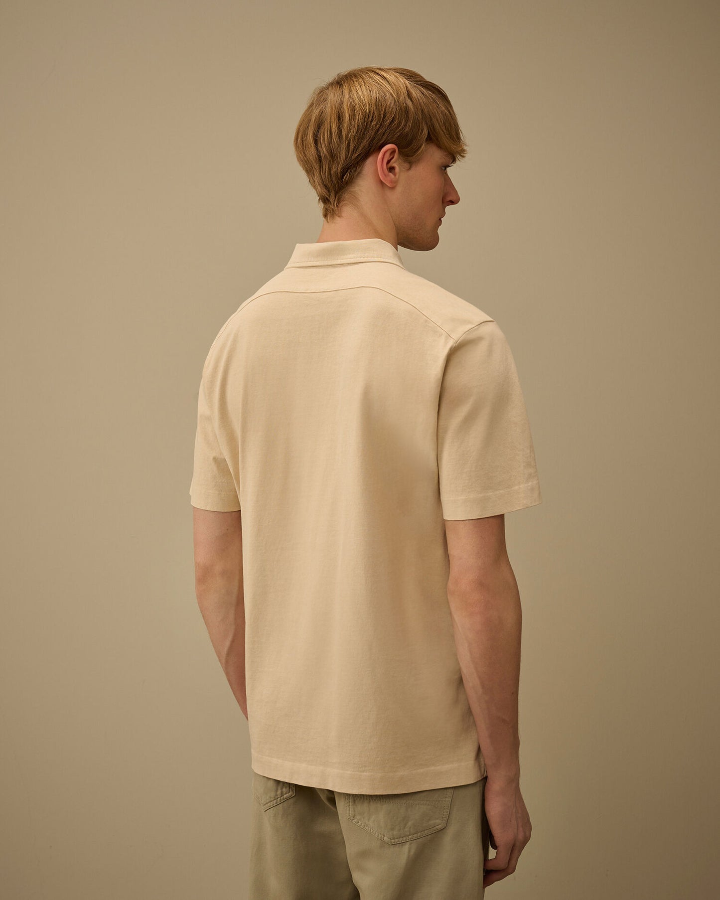 1020 Jersey Short Sleeve Half Zip Polo, FROZEN DEW - WHITE