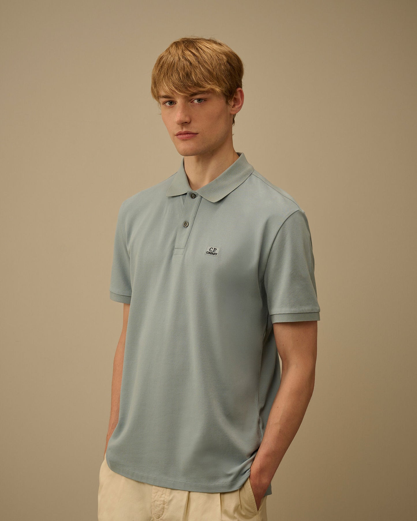Stretch Piquet Short Sleeve Polo, SILVER BLUE