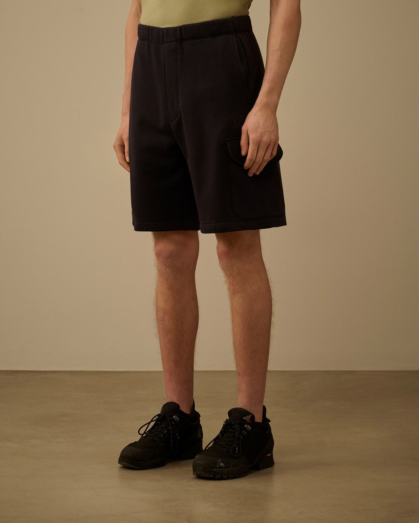 Diagonal Raised Fleece Cargo Sweatshorts, TOTAL ECLIPSE - BLUE
