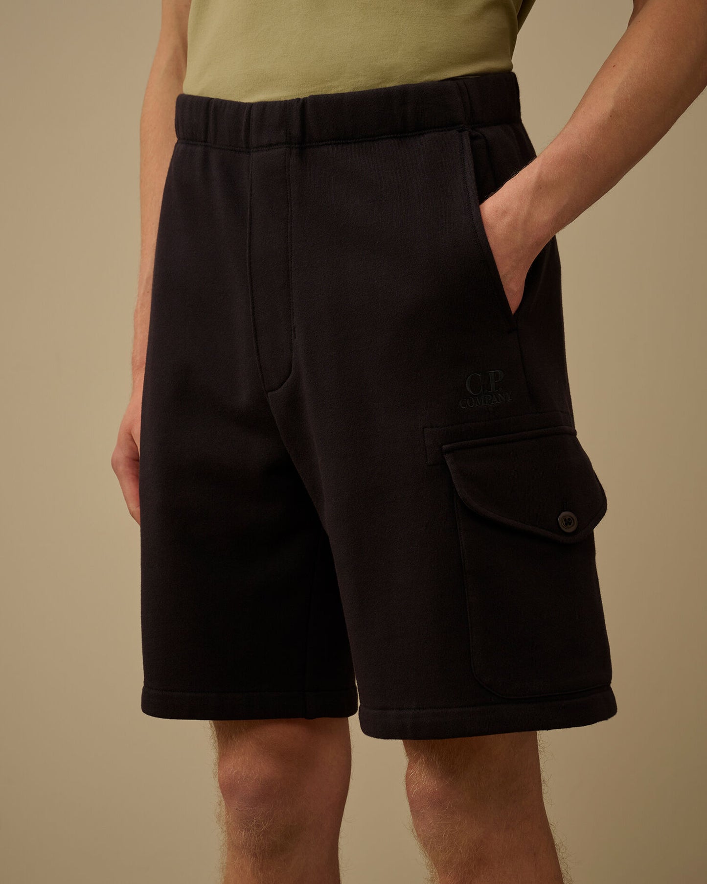 Diagonal Raised Fleece Cargo Sweatshorts, TOTAL ECLIPSE - BLUE