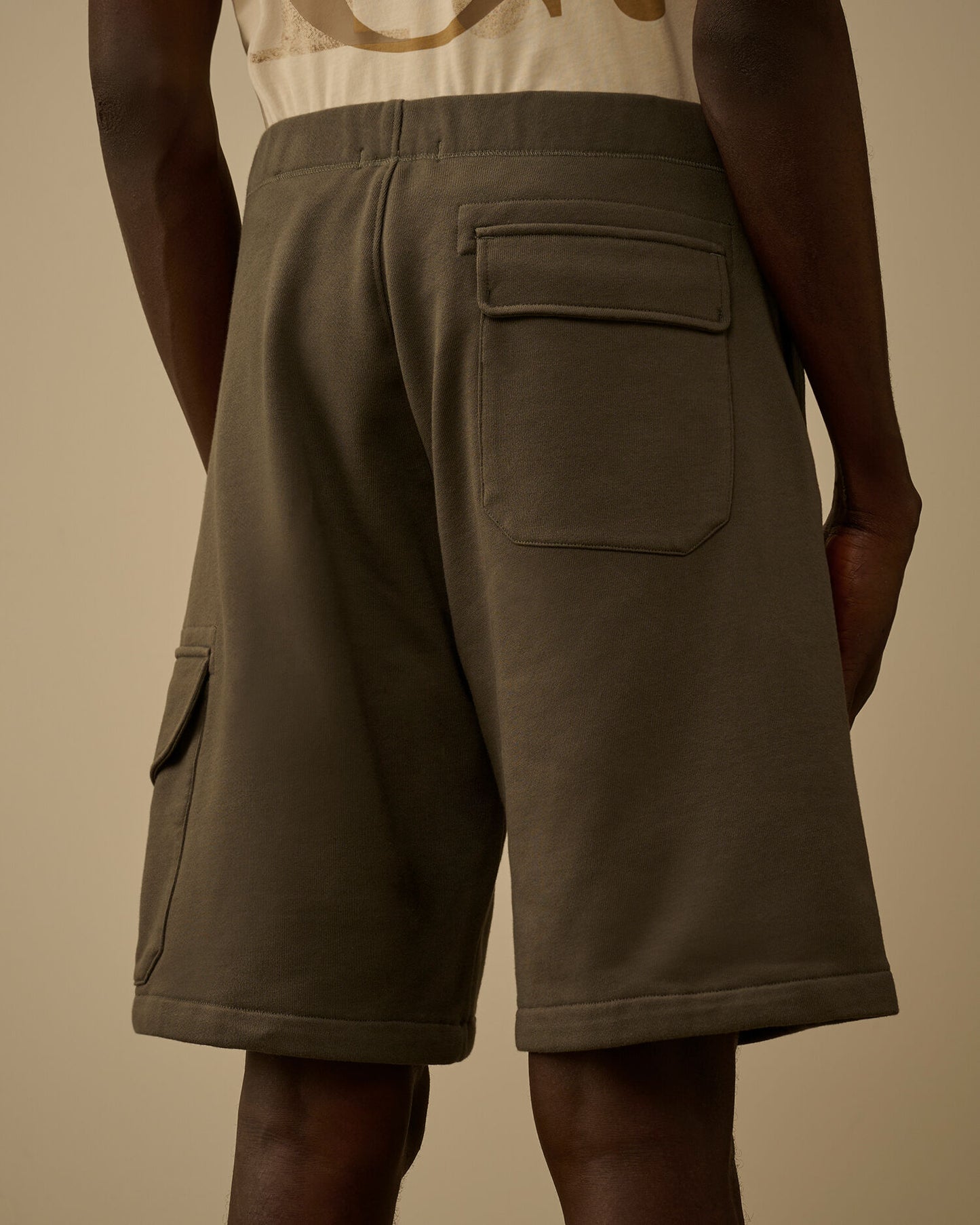 Diagonal Raised Fleece Cargo Sweatshorts, GUNMETAL - GREY