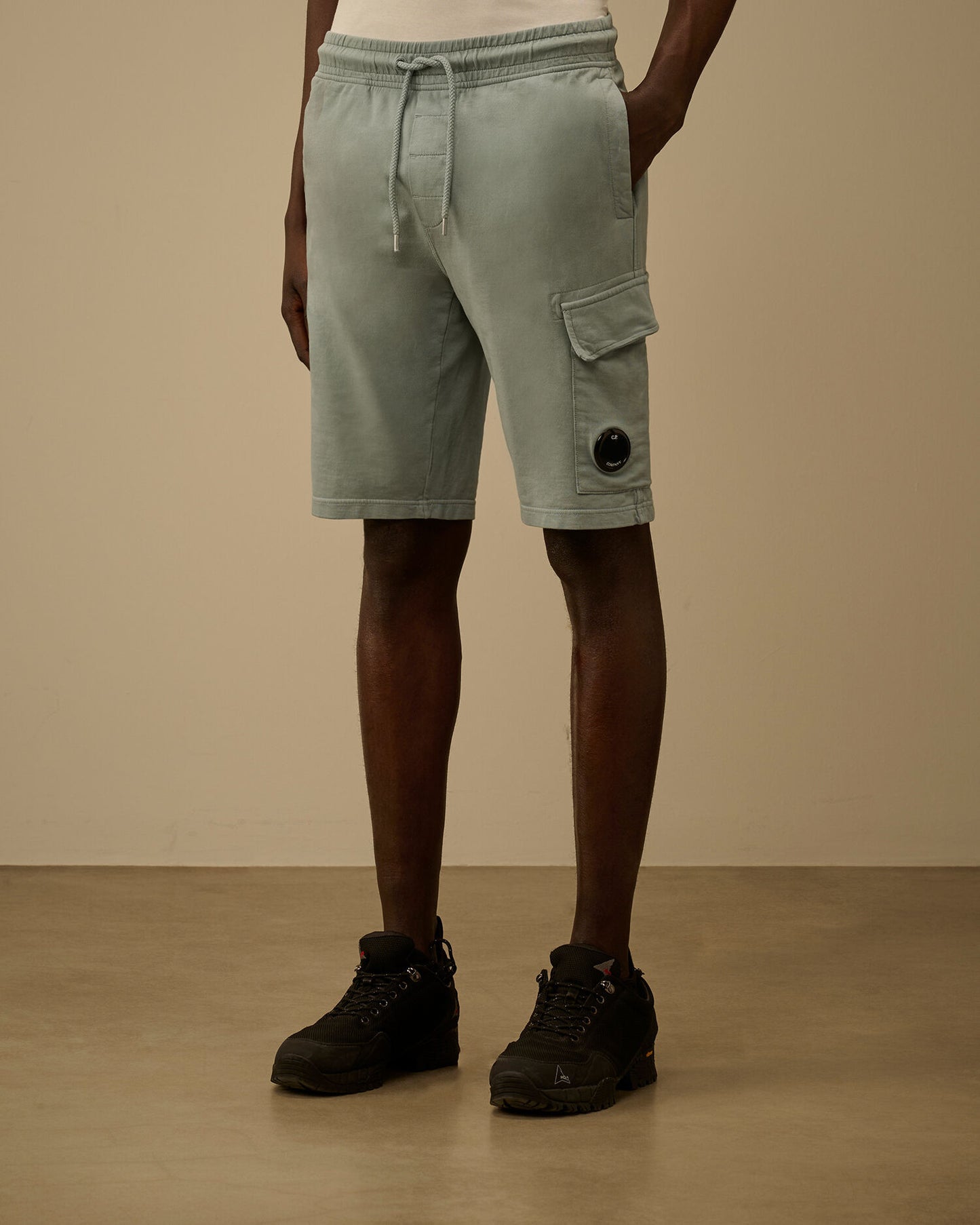 Light Fleece Cargo Lens Sweatshorts, SILVER BLUE