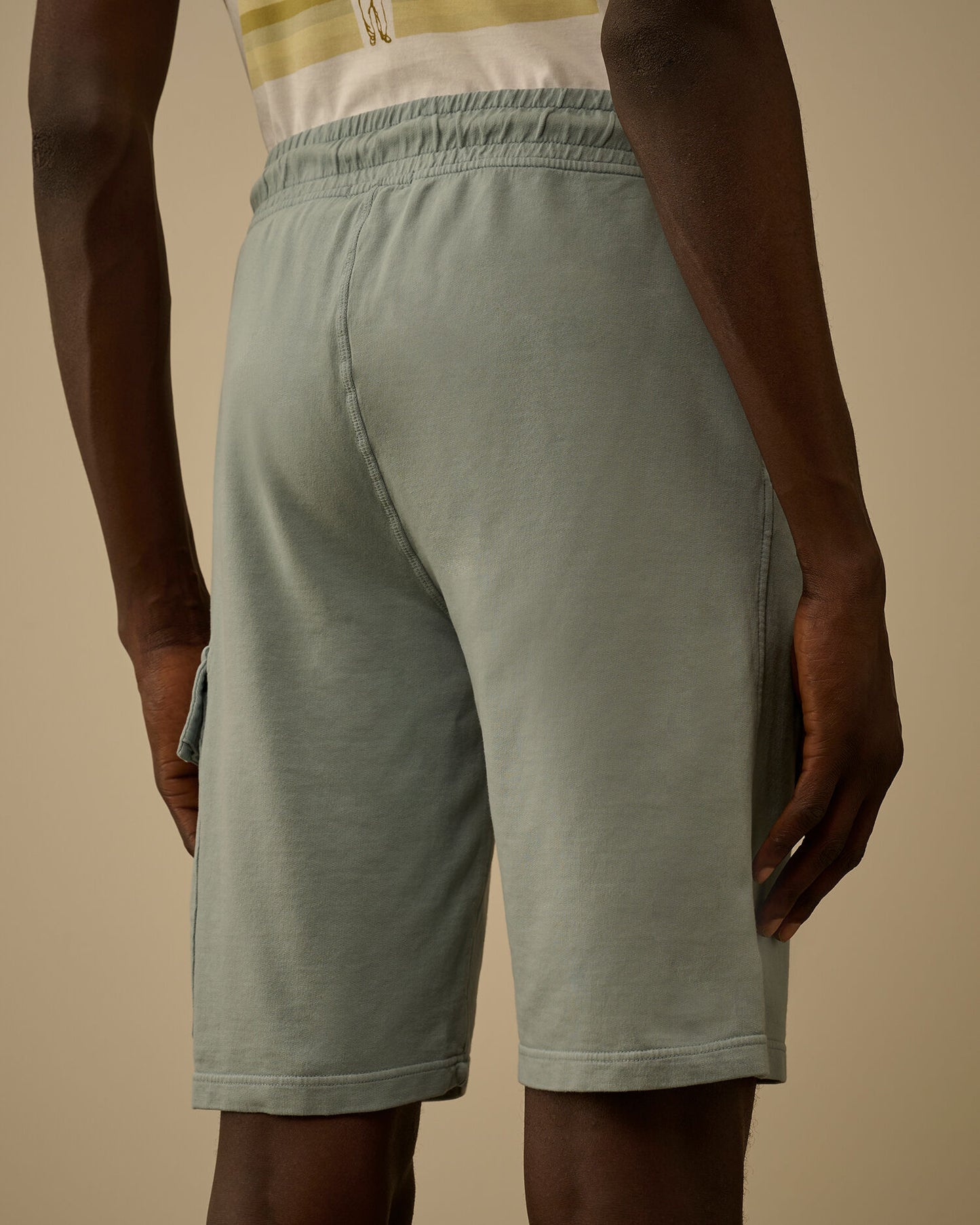 Light Fleece Cargo Lens Sweatshorts, SILVER BLUE