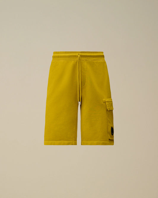 Cotton Diagonal Fleece Cargo Sweatshorts, ANTIQUE MOSS -YELLOW