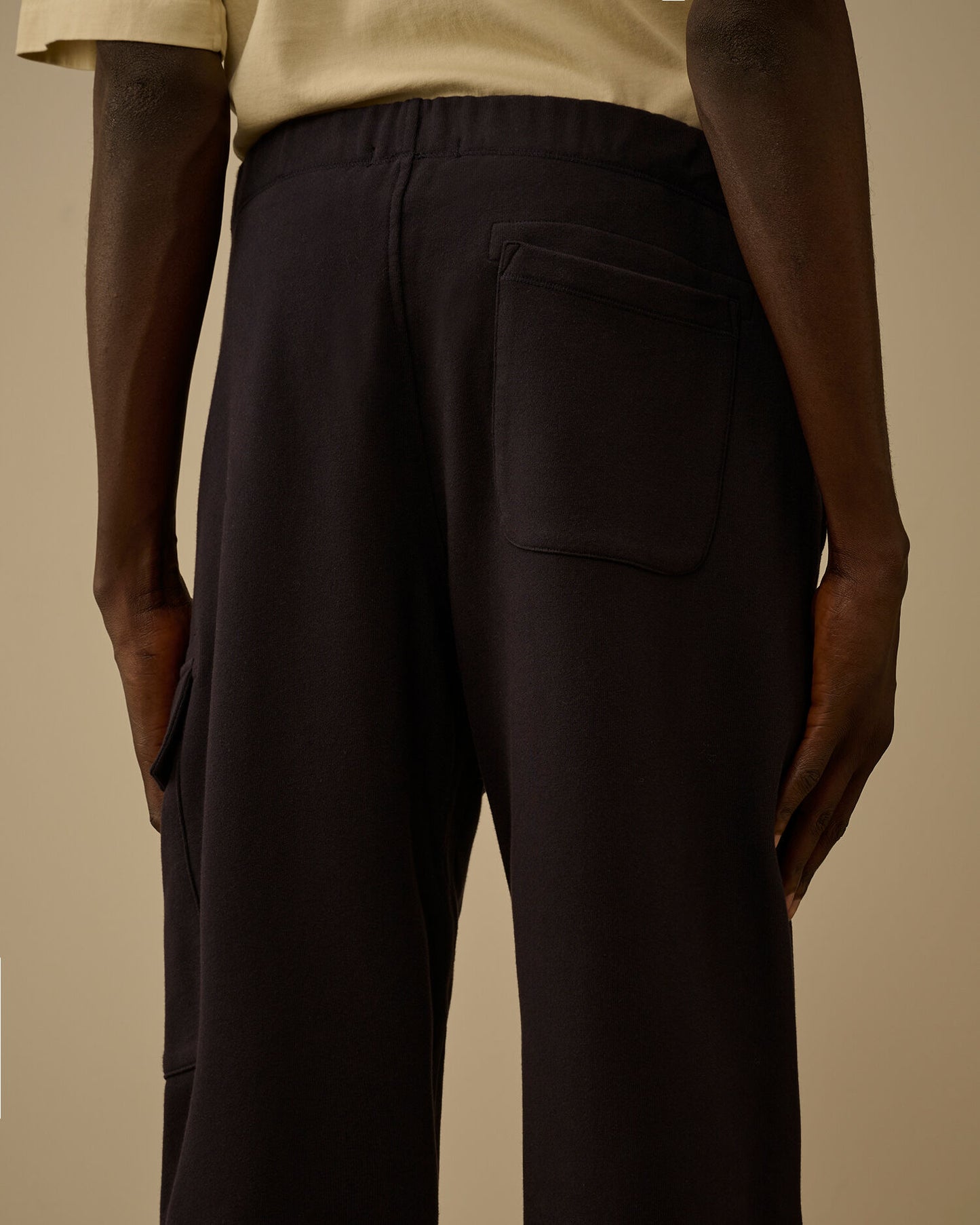 Diagonal Raised Fleece Cargo Sweatpants, TOTAL ECLIPSE - BLUE