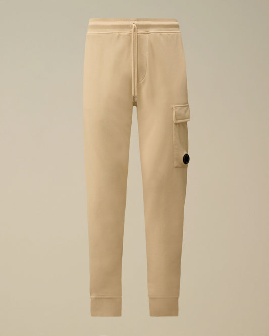 Cotton Diagonal Fleece Cargo Lens Sweatpants, FROZEN DEW - WHITE
