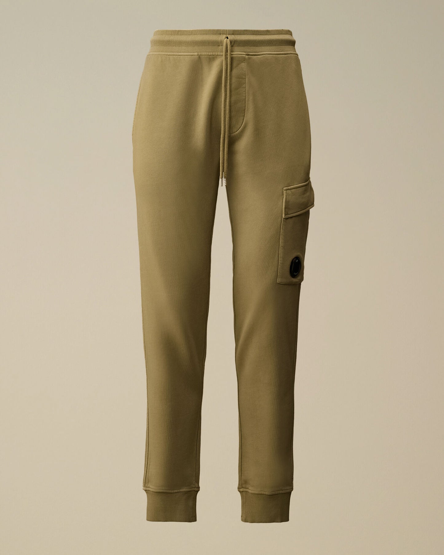Cotton Diagonal Fleece Cargo Lens Sweatpants, MOSS GRAY - GREEN