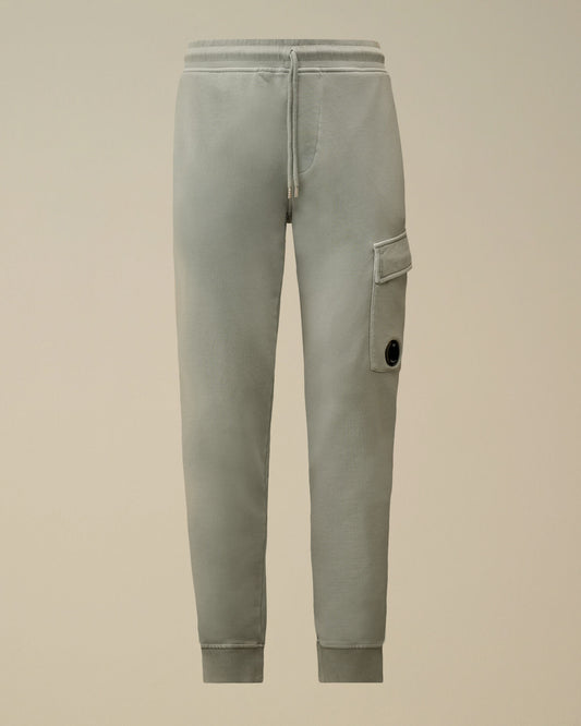 Cotton Diagonal Fleece Cargo Lens Sweatpants, SILVER BLUE