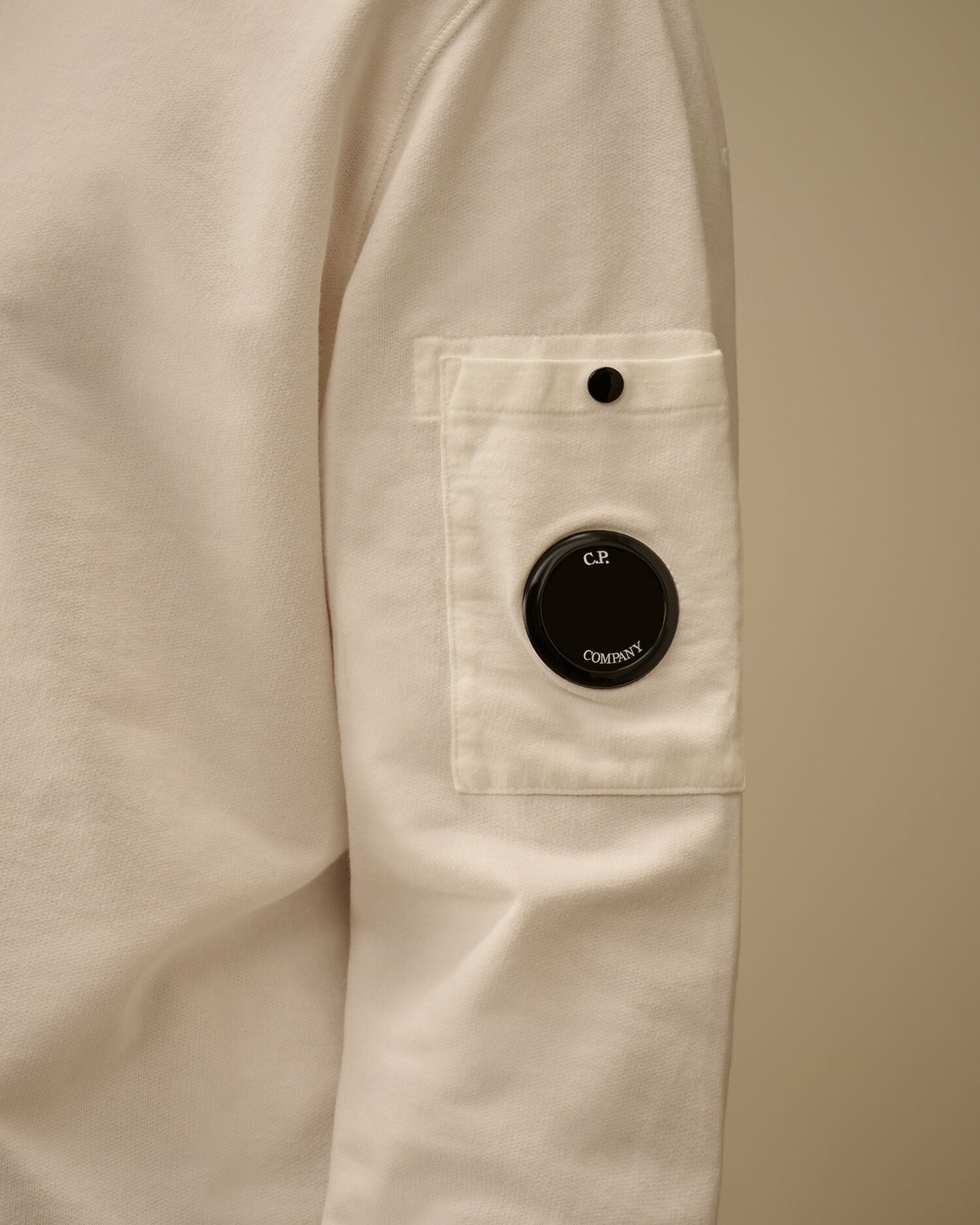 Light Fleece Half Zip Lens Sweatshirt, GAUZE WHITE