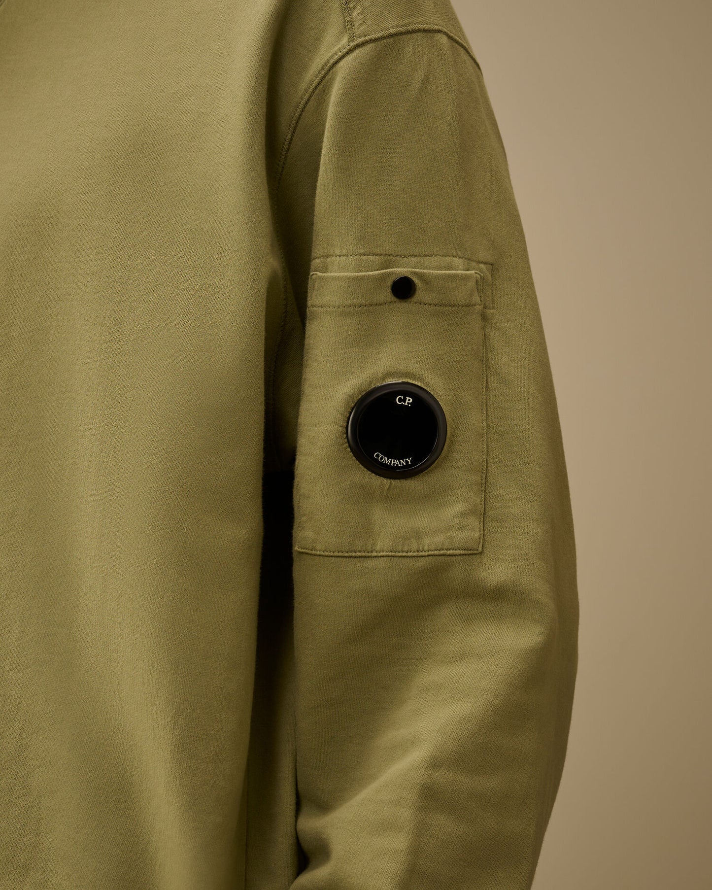 Light Fleece Half Zip Lens Sweatshirt, MOSS GRAY - GREEN
