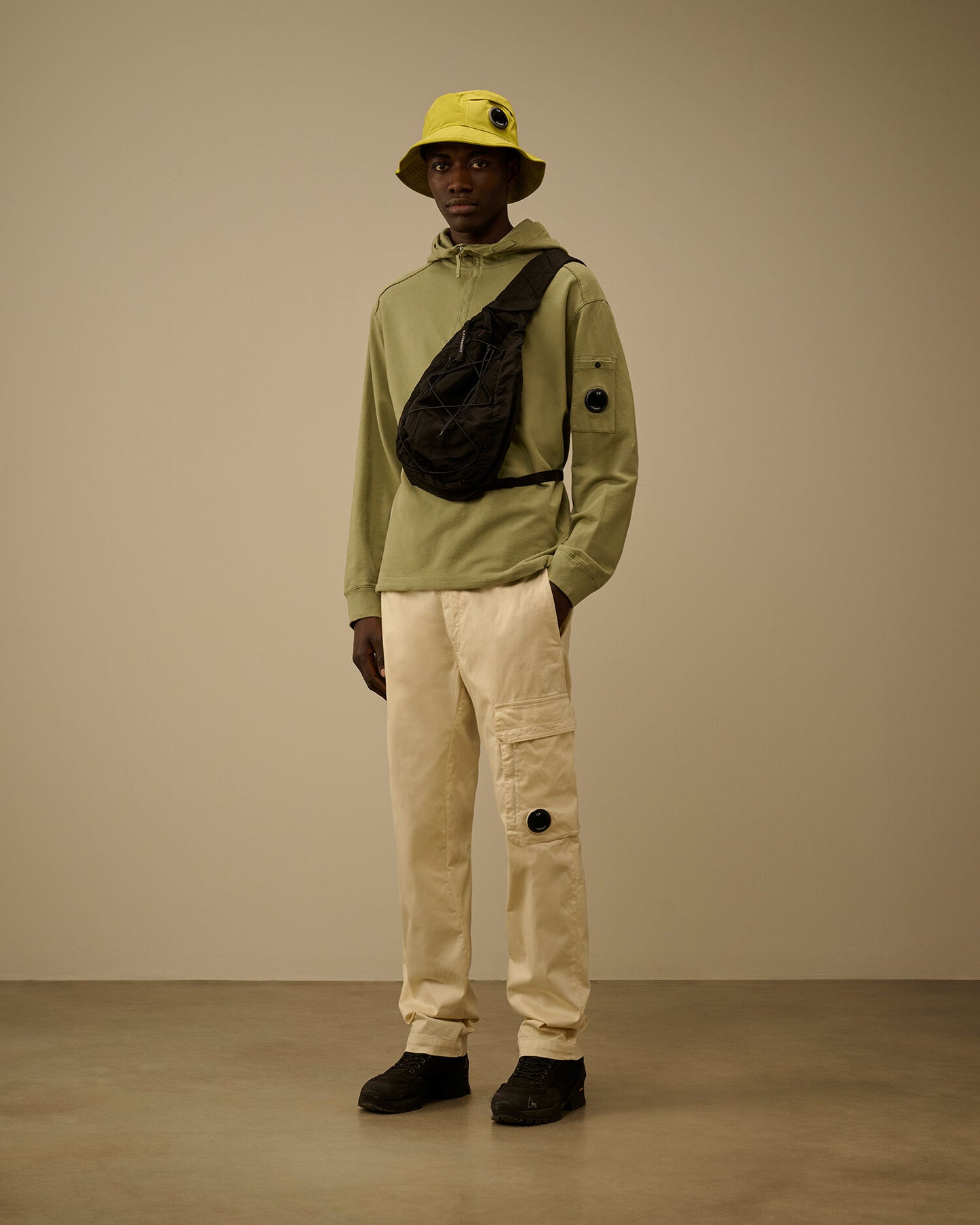 Light Fleece Half Zip Lens Sweatshirt, MOSS GRAY - GREEN
