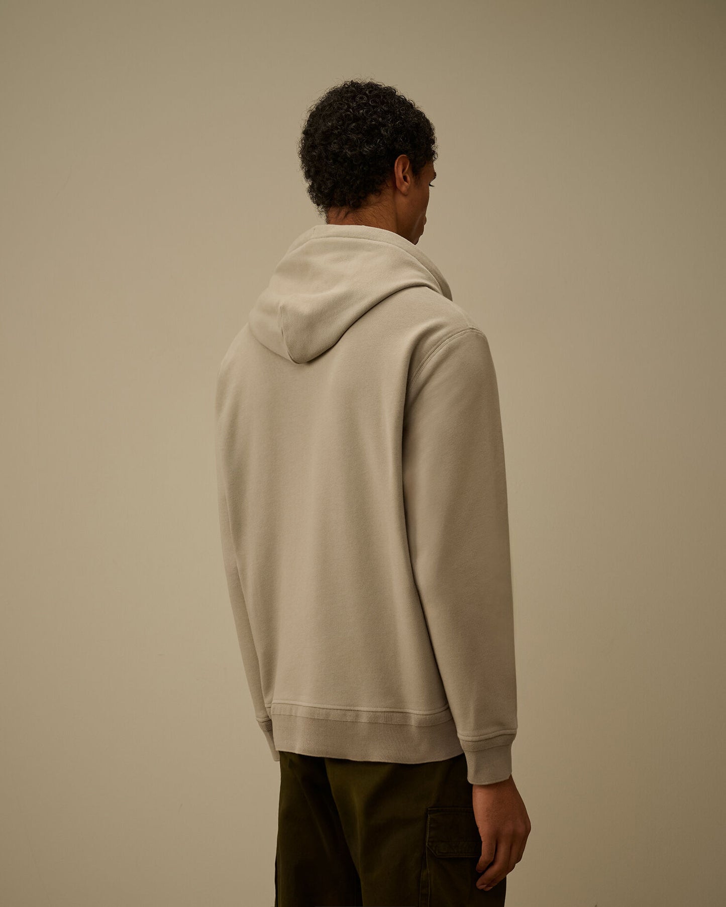 Diagonal Raised Fleece Zip Hooded Sweatshirt, DOVE - GREY