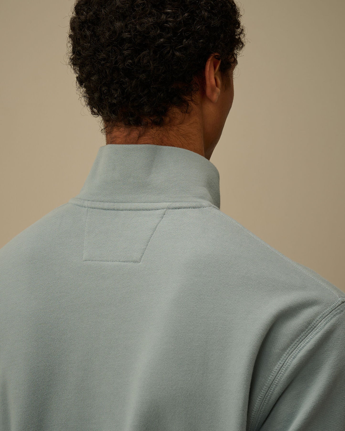 Diagonal Raised Fleece Half Zip Sweatshirt, SILVER BLUE
